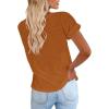 imageCicy Bell Womens Short Sleeve Shirts Crewneck Loose Casual Summer Basic Tees TopsBrown