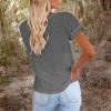 imageCicy Bell Womens Short Sleeve Shirts Crewneck Loose Casual Summer Basic Tees TopsDark Grey