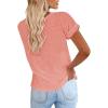 imageCicy Bell Womens Short Sleeve Shirts Crewneck Loose Casual Summer Basic Tees TopsPink