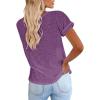 imageCicy Bell Womens Short Sleeve Shirts Crewneck Loose Casual Summer Basic Tees TopsPurple