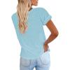 imageCicy Bell Womens Short Sleeve Shirts Crewneck Loose Casual Summer Basic Tees TopsSky Blue