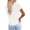 imageCicy Bell Womens Short Sleeve Shirts Crewneck Loose Casual Summer Basic Tees TopsWhite