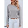 imageCicy Bell Womens Short Sleeve Shirts Crewneck Loose Casual Summer Basic Tees TopsZz1dark Grey