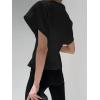 imageCicy Bell Womens Trendy V Neck Tops Shirts Short Sleeve Button Down Slim Waist Summer BlousesBlack