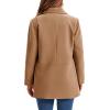 imageCicy Bell Womens Winter Pea Coat Casual Double Breasted Lapel Trench Coat Mid Long Blazer JacketCamel
