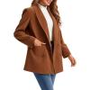 imageCicy Bell Womens Winter Pea Coat Casual Double Breasted Lapel Trench Coat Mid Long Blazer JacketCaramel Colour