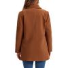 imageCicy Bell Womens Winter Pea Coat Casual Double Breasted Lapel Trench Coat Mid Long Blazer JacketCaramel Colour