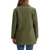 imageCicy Bell Womens Winter Pea Coat Casual Double Breasted Lapel Trench Coat Mid Long Blazer JacketGreen