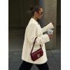 imageCicy Bell Womens Wool Pea Coats Fall Oversized Collarless Blazer Jackets Double Breasted Mid Length Trench CoatBeige
