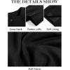 imageCicy Bell Womens Wool Pea Coats Fall Oversized Collarless Blazer Jackets Double Breasted Mid Length Trench CoatBlack
