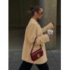 imageCicy Bell Womens Wool Pea Coats Fall Oversized Collarless Blazer Jackets Double Breasted Mid Length Trench CoatKhaki