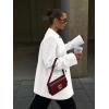 imageCicy Bell Womens Wool Pea Coats Fall Oversized Collarless Blazer Jackets Double Breasted Mid Length Trench CoatWhite