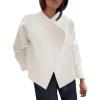 imageCicy Bell Womens Cropped Winter Pea Coats Business Casual Open Front Cardigan Jackets OuterwearBeige