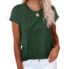 imageCicy Bell Womens Short Sleeve Shirts Crewneck Loose Casual Summer Basic Tees TopsDark Green