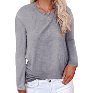 imageCicy Bell Womens Short Sleeve Shirts Crewneck Loose Casual Summer Basic Tees TopsZz1dark Grey