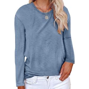 imageCicy Bell Womens Short Sleeve Shirts Crewneck Loose Casual Summer Basic Tees TopsZz1navy