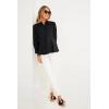 imageCicy Bell Womens Button Down Shirts Collared V Neck Long Sleeve Peplum Tiered Blouse TopsBlack