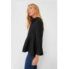 imageCicy Bell Womens Button Down Shirts Collared V Neck Long Sleeve Peplum Tiered Blouse TopsBlack