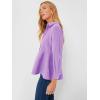imageCicy Bell Womens Button Down Shirts Collared V Neck Long Sleeve Peplum Tiered Blouse TopsPurple
