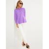 imageCicy Bell Womens Button Down Shirts Collared V Neck Long Sleeve Peplum Tiered Blouse TopsPurple