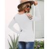 imageCicy Bell Womens Long Sleeve Cold Shoulder Tops Plain Hollow Out Boat Neck Casual Blouses ShirtsWhite