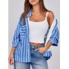 imageCicy Bell Womens Striped Button Down Shirts 2024 Fall Fashion Puff Long Sleeve Loose Fitting Work TopsBlue