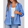 imageCicy Bell Womens Striped Button Down Shirts 2024 Fall Fashion Puff Long Sleeve Loose Fitting Work TopsBlue