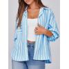imageCicy Bell Womens Striped Button Down Shirts 2024 Fall Fashion Puff Long Sleeve Loose Fitting Work TopsLight Blue