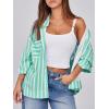 imageCicy Bell Womens Striped Button Down Shirts 2024 Fall Fashion Puff Long Sleeve Loose Fitting Work TopsLight Green