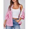 imageCicy Bell Womens Striped Button Down Shirts 2024 Fall Fashion Puff Long Sleeve Loose Fitting Work TopsLight Pink