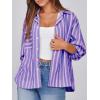 imageCicy Bell Womens Striped Button Down Shirts 2024 Fall Fashion Puff Long Sleeve Loose Fitting Work TopsPink