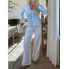 imageCicy Bell Womens V Neck Ruffle Shirts Cute Long Sleeve Button Down Tops Casual Work Office BlousesLight Blue
