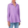 imageCicy Bell Womens Button Down Shirts Collared V Neck Long Sleeve Peplum Tiered Blouse TopsPurple