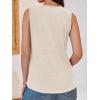 imageCicy Bell Women V Neck Tank Tops Dressy Casual Summer Loose Fit Sleeveless Shirts BlouseApricot