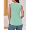 imageCicy Bell Women V Neck Tank Tops Dressy Casual Summer Loose Fit Sleeveless Shirts BlouseBgreen