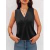 imageCicy Bell Women V Neck Tank Tops Dressy Casual Summer Loose Fit Sleeveless Shirts BlouseBlack