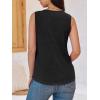 imageCicy Bell Women V Neck Tank Tops Dressy Casual Summer Loose Fit Sleeveless Shirts BlouseBlack