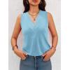imageCicy Bell Women V Neck Tank Tops Dressy Casual Summer Loose Fit Sleeveless Shirts BlouseLight Blue