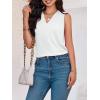imageCicy Bell Women V Neck Tank Tops Dressy Casual Summer Loose Fit Sleeveless Shirts BlouseWhite