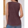 imageCicy Bell Women V Neck Tank Tops Dressy Casual Summer Loose Fit Sleeveless Shirts BlouseWine Red