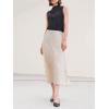imageCicy Bell Womens Mock Neck Satin Tank Tops Sleeveless Ruched Dressy Casual Summer Shirt BlousesBlack