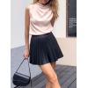 imageCicy Bell Womens Mock Neck Satin Tank Tops Sleeveless Ruched Dressy Casual Summer Shirt BlousesPink