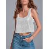 imageCicy Bell Womens Sequin Crop Tank Tops Cute Sleeveless Sparkly Camisole Blouse Cocktail Evening Party Tank ShirtsSilver