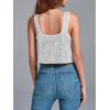 imageCicy Bell Womens Sequin Crop Tank Tops Cute Sleeveless Sparkly Camisole Blouse Cocktail Evening Party Tank ShirtsSilver