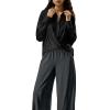 imageCicy Bell Womens Silk Button Down Shirts Long Sleeve Dressy Work Casual Twist Front Satin Blouse TopsBlack