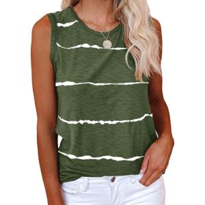 imageCicy Bell Womens Casual Tank Tops Crewneck Sleeveless Summer Cotton Tee ShirtsZ3army Green