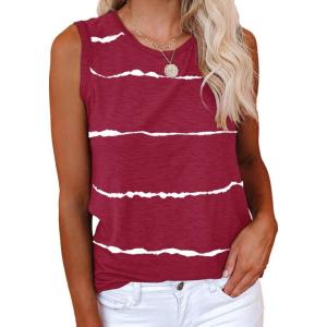 imageCicy Bell Womens Casual Tank Tops Crewneck Sleeveless Summer Cotton Tee ShirtsZ3burgundy