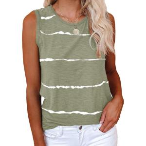 imageCicy Bell Womens Casual Tank Tops Crewneck Sleeveless Summer Cotton Tee ShirtsZ3grass Green