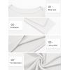 image34 Sleeve Tops for Women Boat Neck Tshirts Ribbed Knit Basic Casual Slim Fit Tee ShirtsWhite