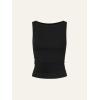 imageCicy Bell Womens Boat Neck Tank Tops Summer Tight Ruched Sleeveless ShirtsBlack
